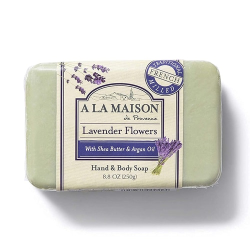 A La Maison French Milled Hand & Body Bar Soap Lavender Flowers