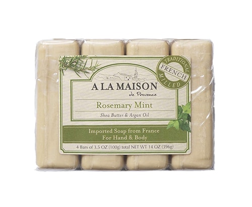 A La Maison French Milled Hand & Body Bar Soap Rosemary Mint