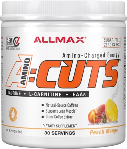 ALLMAX Nutrition A:Cuts Amino Charged Energy Drink Peach Mango