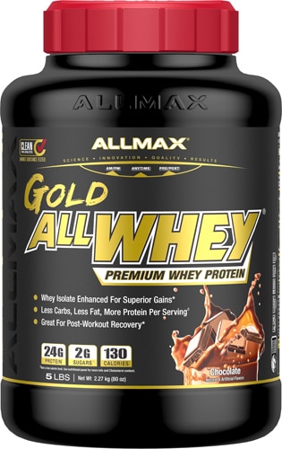 ALLMAX Nutrition ALLWHEY Gold Premium Isolate-Whey Protein Blend Chocolate