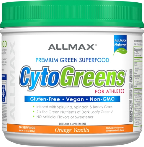 ALLMAX Nutrition CytoGreens For Athletes Orange Vanilla