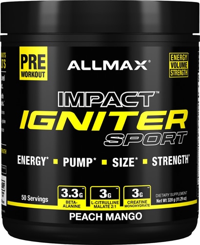 ALLMAX Nutrition Impact Igniter Sport Peach Mango