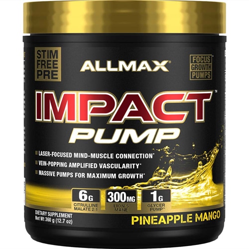 ALLMAX Nutrition Impact Pump Pre Workout Pineapple Mango