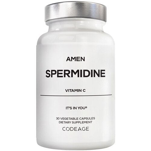 AMEN Spermidine Supplement - Spermidine HCl - Vitamin C Ascorbic Acid- Vegan-Non-GMO