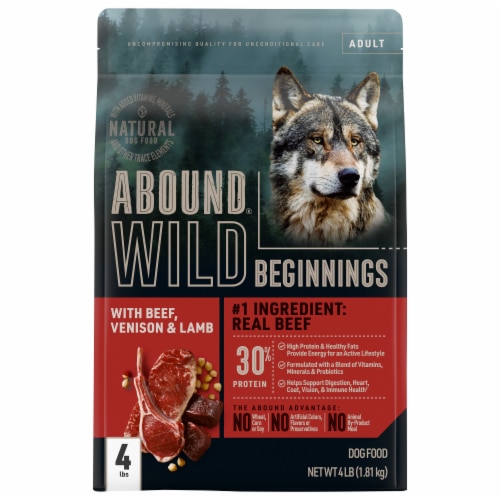 Abound Dry Dog Food Wild Beginnings Beef Venison & Lamb