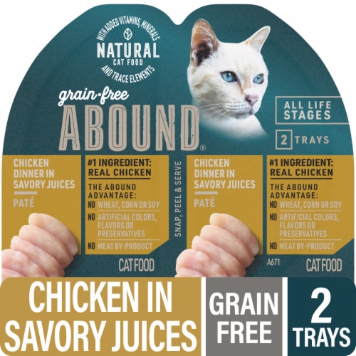 Abound Grain Free Wet Cat Food Pate Chicken Dinner