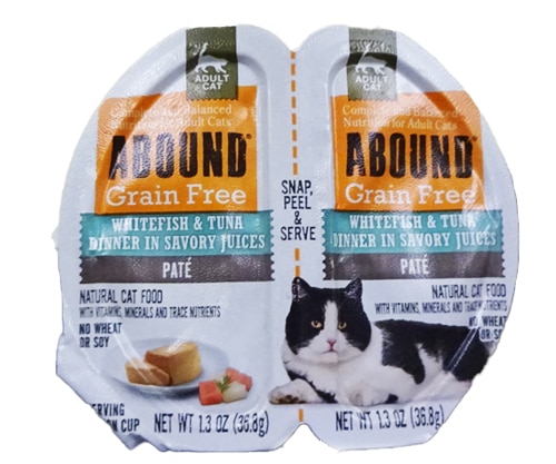 Abound Grain Free Wet Cat Food Pate Whitefish & Tuna Dinner