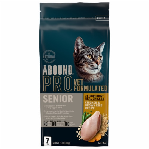 Abound Pro+ Dry Cat Food Senior Formula Chicken & Brown Rice