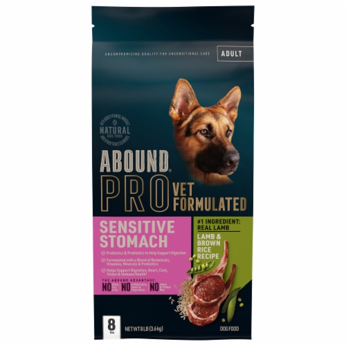 Abound Pro Dry Dog Food Vet Formulated Sensitive Stomach Lamb Brown Rice