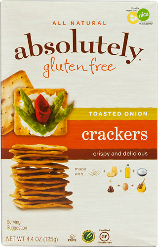 Absolutely Gluten Free Crackers Onion