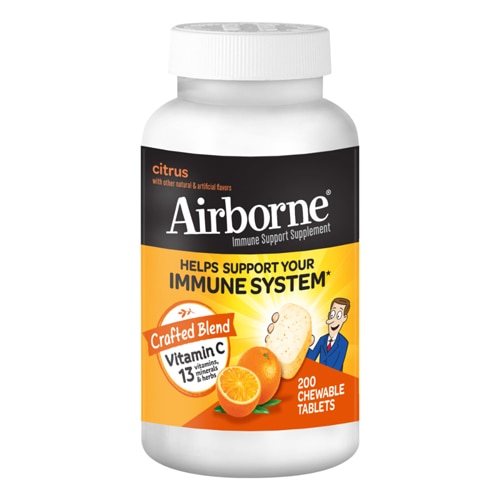 Airborne Immune Support Vitamin C + 13 Vitamins Minerals & Herbs Citrus