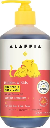 Alaffia Babies & Kids Shampoo & Body Wash Coconut Strawberry