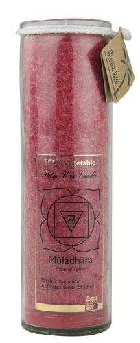 Aloha Bay Chakra Jar Muladhara Palm Wax Candle - Red