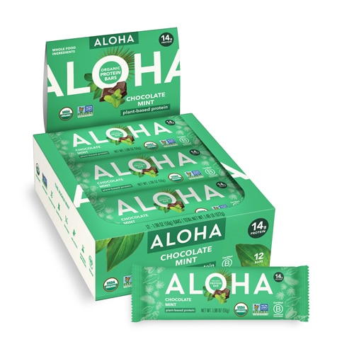 Aloha Organic Plant-Based Protein Bar Chocolate Mint