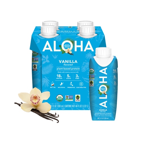 Aloha Organic Plant Based Protein Shakes - Tetra Vanilla