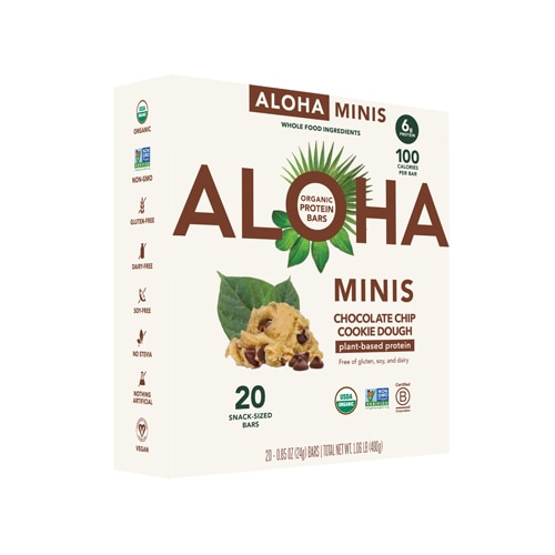 Aloha Protein Mini Bars Chocolate Chip Cookie Dough