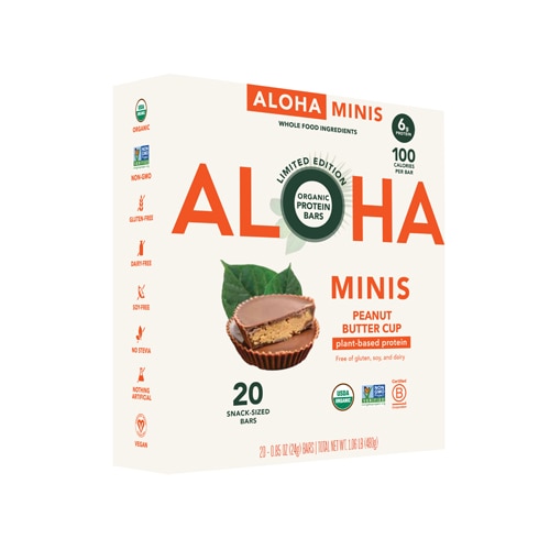 Aloha Protein Mini Bars Peanut Butter Cup