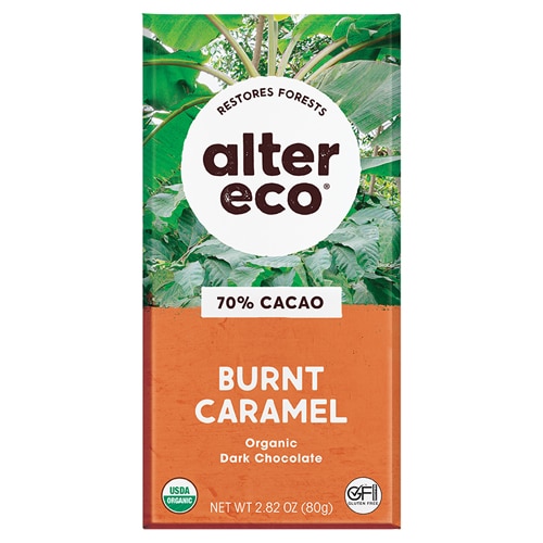 Alter Eco Deep Dark Salted Burnt Caramel Bar Chocolate