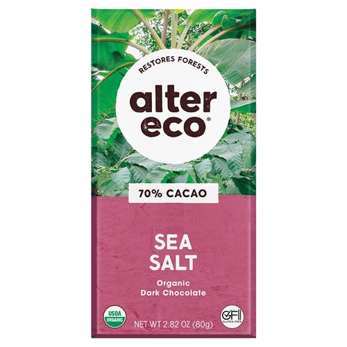 Alter Eco Organic Dark Chocolate Deep Dark Sea Salt