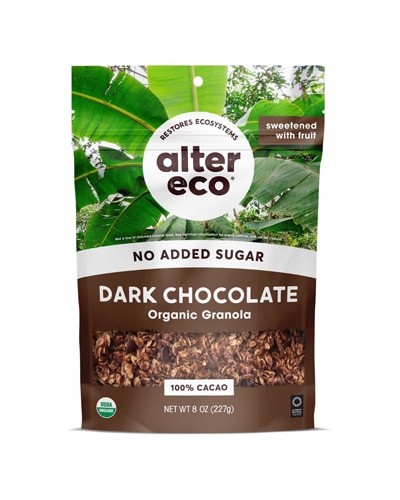 Alter Eco Organic No Added Sugar Granola Dark Chocolate