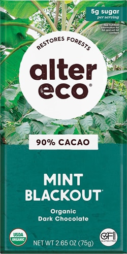 Alter Eco Organic Superdark Chocolate Mint Blackout