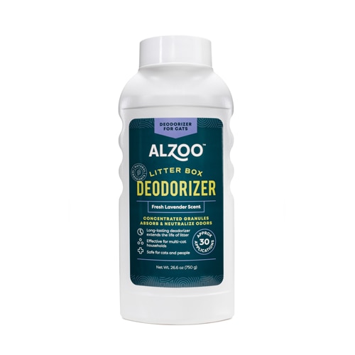 Alzoo Cat Litter Box Deodorizer Granules Fresh Lavender 30 Applications