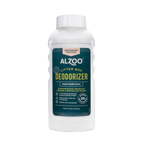 Alzoo Cat Litter Box Deodorizer Granules Sweet Vanilla 30 Applications