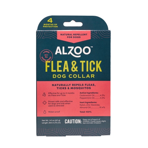 Alzoo Flea & Tick Large Dog Collar Plant-Based - Large