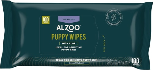 Alzoo Pet Wipes Plant-Based Puppy Wipes