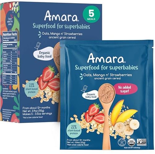 Amara Organic Baby Superfood Oats Mango n' Strawberries