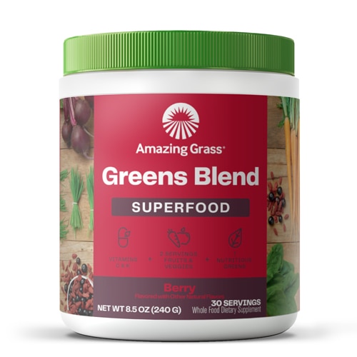 Amazing Grass Greens Blend Superfood Powder Berry