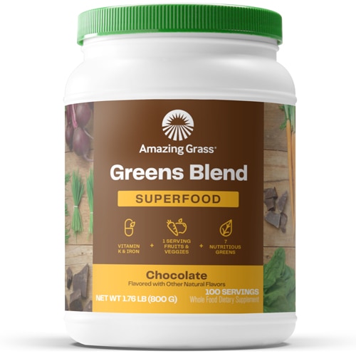 Amazing Grass Greens Blend Superfood Powder Chocolate