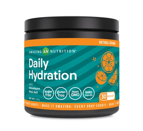 Amazing Nutrition Daily Hydration with Himalayan Pink Salt Natural Orange