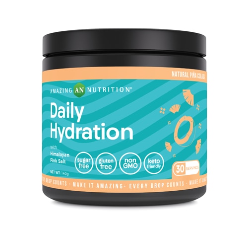 Amazing Nutrition Daily Hydration with Himalayan Pink Salt Natural Pina Colada