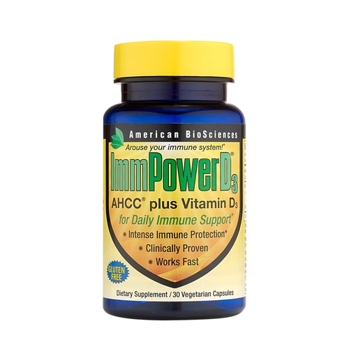 American BioSciences ImmPower D3 - AHCC + Vitamin D3 Daily Immune Maintenance