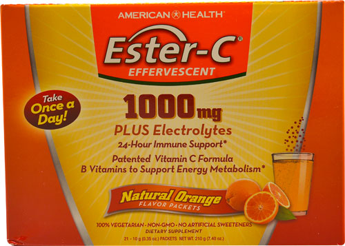 American Health Ester-C Effervescent Plus Electrolytes Natural Orange