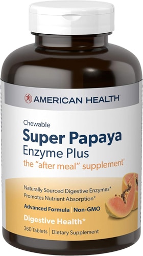 American Health Super Papaya Enzyme Plus Chewable