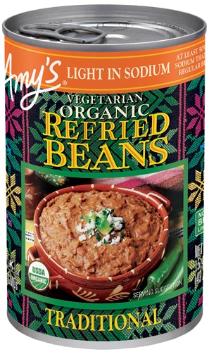 Amy's Organic Vegetarian Refried Beans Low Sodium Traditional