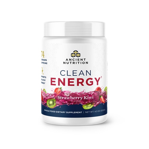 Ancient Nutrition Clean Energy - Stimulant - Powder Strawberry Kiwi