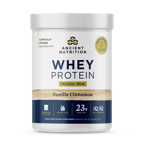 Ancient Nutrition Grassfed Whey Protein - Lean Vanilla Cinnamon