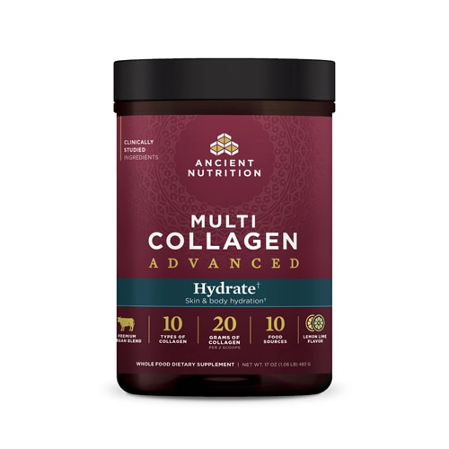 Ancient Nutrition Multi Collagen Advanced Powder - Hydrate Lemon Lime