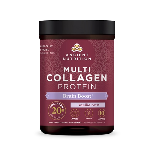 Ancient Nutrition Multi Collagen Protein - Brain Boost Vanilla