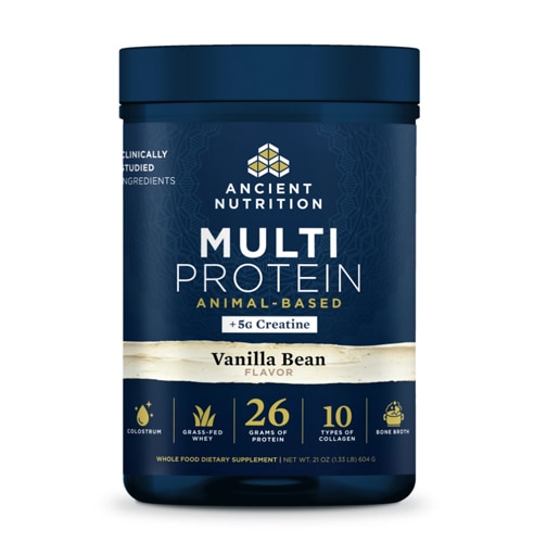 Ancient Nutrition Multi Protein Powder - Animal Based + Creatine Vanilla Bean