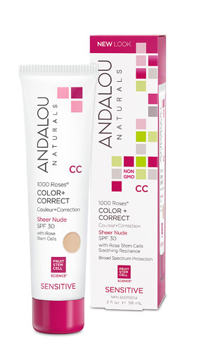 Andalou Naturals 1000 Roses CC Color + Correct SPF 30 Sheer Beige