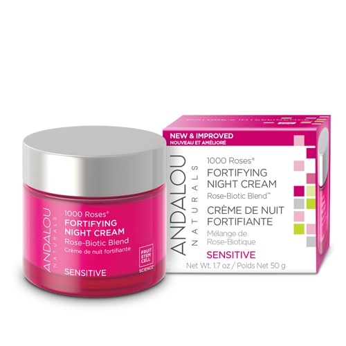 Andalou Naturals 1000 Roses Fortifying Night Cream - Sensitive