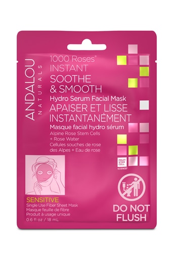 Andalou Naturals 1000 Roses Instant Soothe & Smooth Sheet Mask
