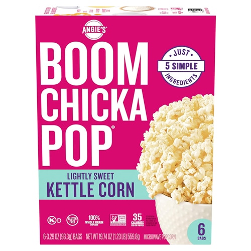 Angie's BoomChickaPop Gluten Free Microwave Popcorn Lightly Sweet Kettle Corn