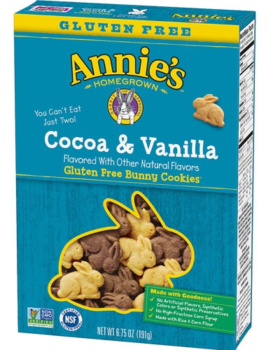 Annie's Homegrown Gluten Free Bunny Cookies Cocoa & Vanilla