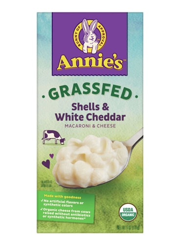 Annie's Homegrown Organic Grass Fed Shells & White Cheddar Macaroni & Cheese