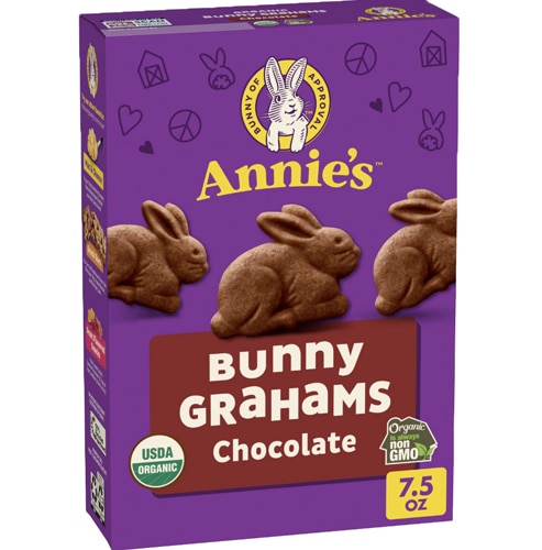 Annie's Organic Bunny Grahams Baked Snacks Chocolate